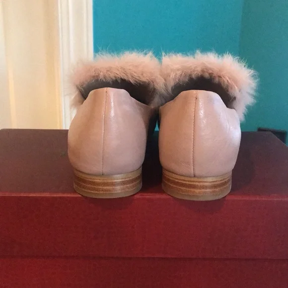 Donald J. Pliner Lilian Flat with Rabbit Fur.